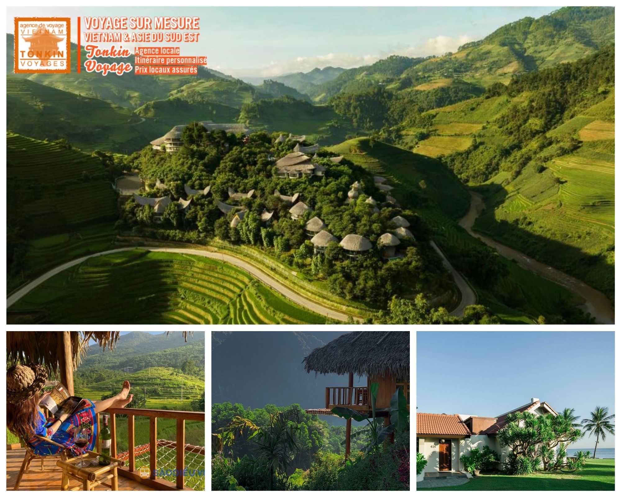 H&ocirc;tels historiques, maisons-jardins, &eacute;colodges et resorts : d&eacute;couvrez o&ugrave; s&eacute;journer au Vietnam selon les r&eacute;gions et vos envies avec Tonkin Voyage.